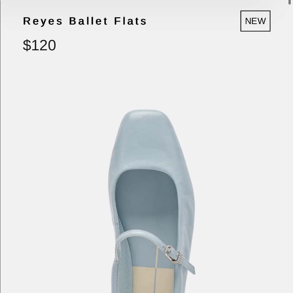 Dolce Vita - Reyes Ballet Flats in Sky Blue Crinkle Patent